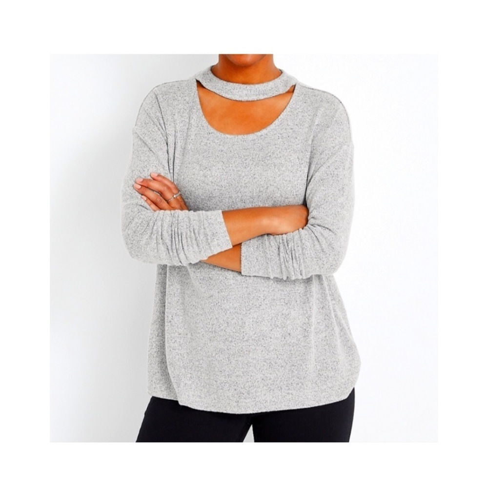 MAURICES Grey Choker Top